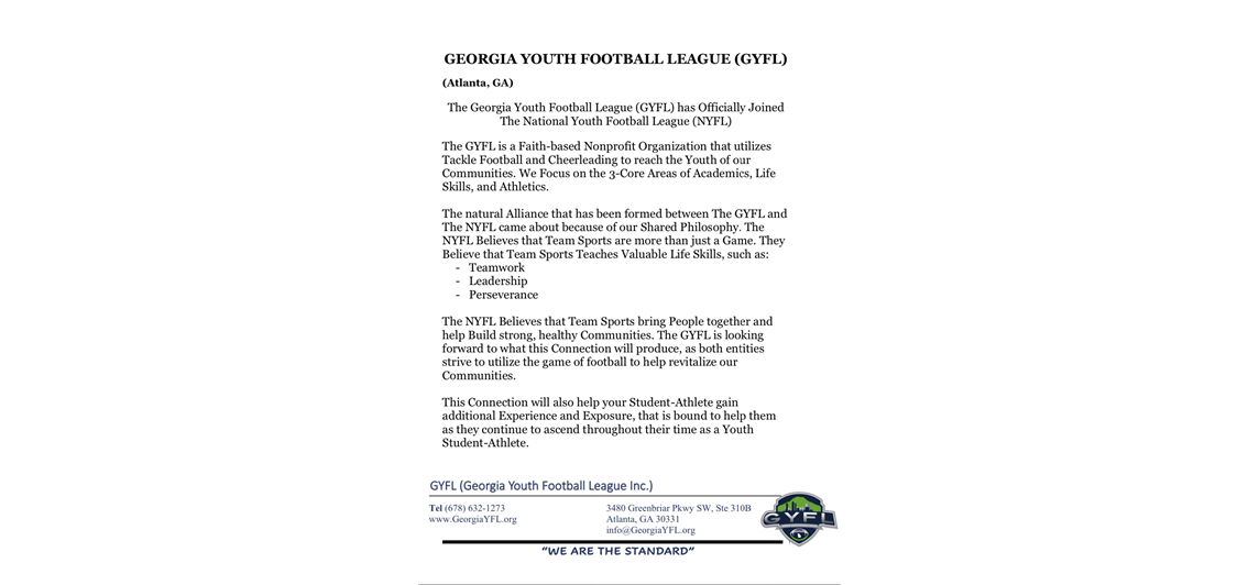 United Tykes Network Welcome GYFL to NYFL for the 2024 season as an affiliate league!